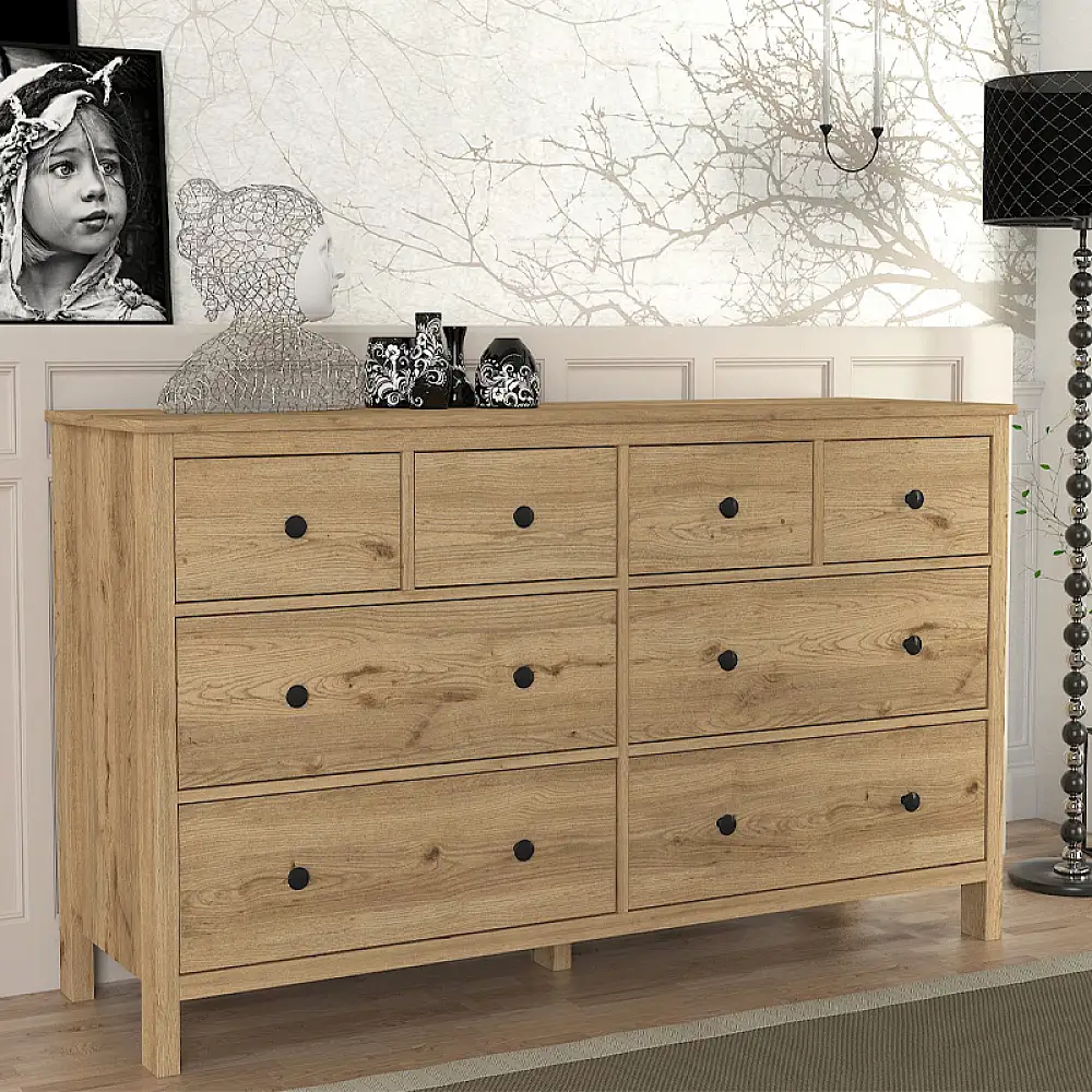 Συρταριέρα - Μπουφές Sabina Megapap χρώμα sepet oak 160x50x96εκ. | GP042-0223,3