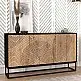 Μπουφές Themis Megapap χρώμα μαύρο - sapphire oak 150x35x83,6εκ. Μπουφές Themis Megapap χρώμα μαύρο - sapphire oak 150x35x83,6εκ.