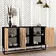 Μπουφές Themis Megapap χρώμα μαύρο - sapphire oak 150x35x83,6εκ. Μπουφές Themis Megapap χρώμα μαύρο - sapphire oak 150x35x83,6εκ.