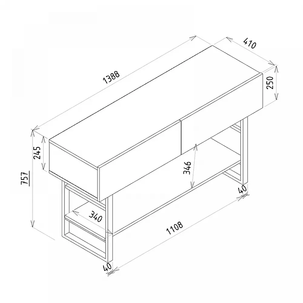 Κονσόλα Aron Megapap χρώμα atlantic pine 138,8x41x75,7εκ. | GP042-0228,1