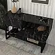 Κονσόλα Aron Megapap χρώμα μαύρο εφέ μαρμάρου 138,8x41x75,7εκ. | GP042-0228,3