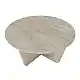 Τραπεζάκι σαλονιού Lagerta Megapap χρώμα travertine Ø75x35εκ. | GP042-0239,2