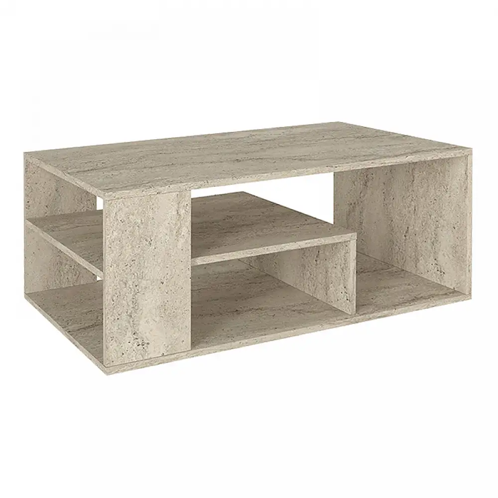 Τραπεζάκι σαλονιού Abdera Megapap χρώμα travertine 110x60x42εκ. | GP042-0240,5