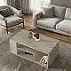 Τραπεζάκι σαλονιού Abdera Megapap χρώμα travertine 110x60x42εκ. | GP042-0240,5