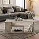Τραπεζάκι σαλονιού Abdera Megapap χρώμα travertine 110x60x42εκ. | GP042-0240,5