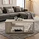 Τραπεζάκι σαλονιού Abdera Megapap χρώμα travertine 110x60x42εκ. | GP042-0240,5