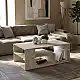 Τραπεζάκι σαλονιού Abdera Megapap χρώμα travertine 110x60x42εκ. | GP042-0240,5