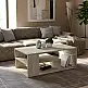 Τραπεζάκι σαλονιού Abdera Megapap χρώμα travertine 110x60x42εκ. | GP042-0240,5