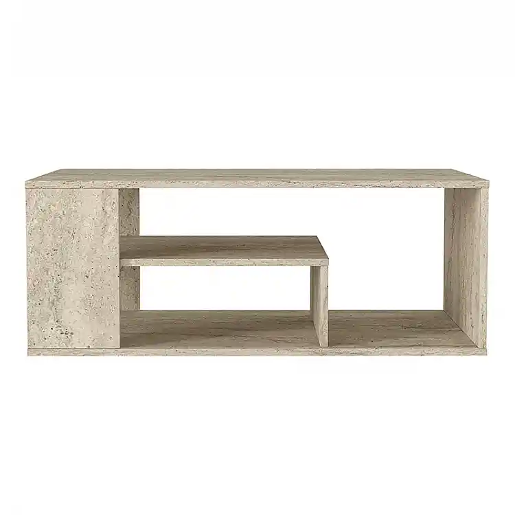 Τραπεζάκι σαλονιού Abdera Megapap χρώμα travertine 110x60x42εκ. | GP042-0240,5