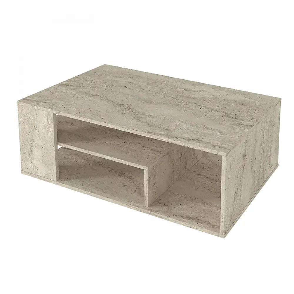 Τραπεζάκι σαλονιού Abdera Megapap χρώμα travertine 110x60x42εκ. | GP042-0240,5