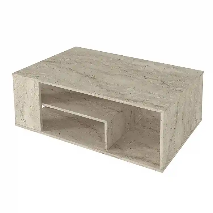 Τραπεζάκι σαλονιού Abdera Megapap χρώμα travertine 110x60x42εκ. | GP042-0240,5