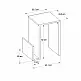 Τραπεζάκι βοηθητικό Regnar Megapap χρώμα λευκό  43,1x33,5x52εκ. | GP042-0250,3