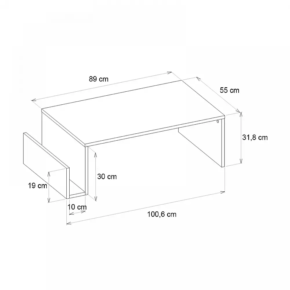 Τραπεζάκι σαλονιού Regnar Megapap χρώμα rebab 100,6x55x31,8εκ. - GP042-0251,1 Τραπεζάκι σαλονιού Regnar Megapap χρώμα rebab 100,6x55x31,8εκ. - GP042-0251,1