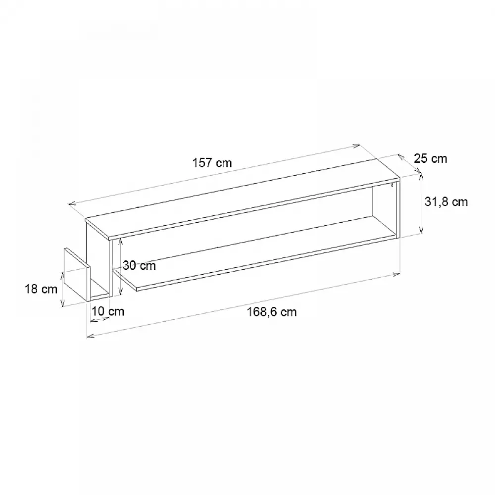 Έπιπλο τηλεόρασης επιτοίχιο Regnar Megapap χρώμα rebab 168,6x25x31,8εκ. - GP042-0252,1 Έπιπλο τηλεόρασης επιτοίχιο Regnar Megapap χρώμα rebab 168,6x25x31,8εκ. - GP042-0252,1