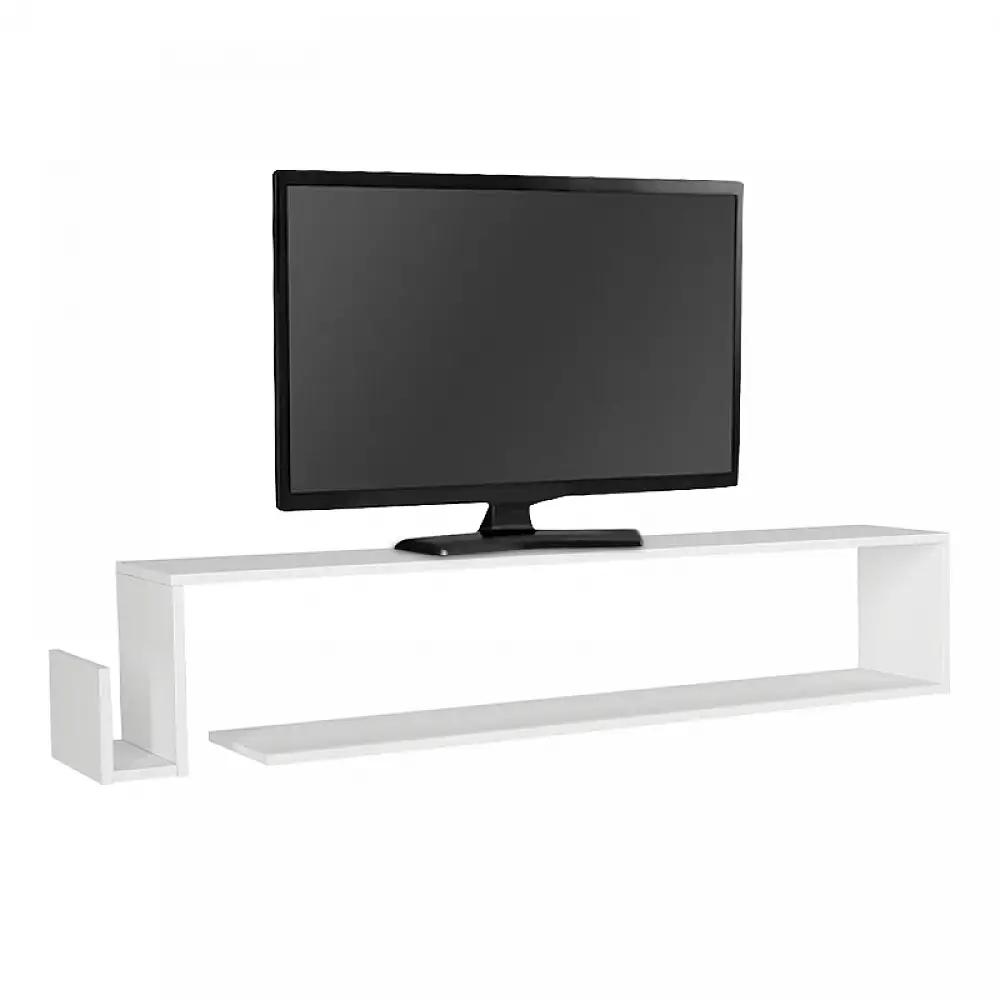 Έπιπλο τηλεόρασης επιτοίχιο Regnar Megapap χρώμα λευκό 168,6x25x31,8εκ. | GP042-0252,3