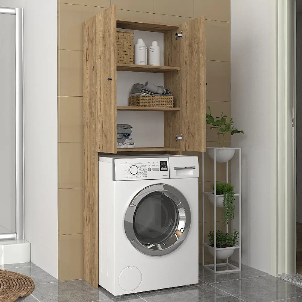Έπιπλο πλυντηρίου Romme Megapap χρώμα sepet oak 65x27,1x180εκ. Έπιπλο πλυντηρίου Romme Megapap χρώμα sepet oak 65x27,1x180εκ.