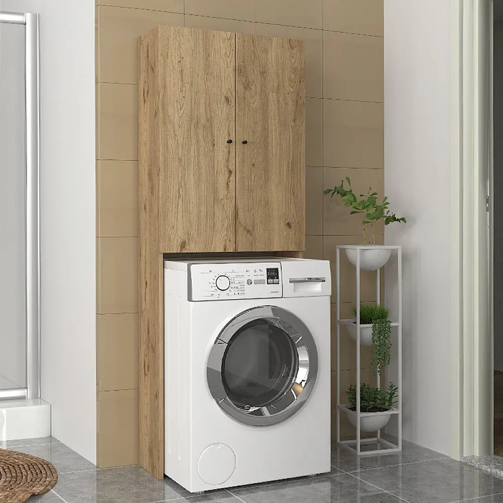 Έπιπλο πλυντηρίου Romme Megapap χρώμα sepet oak 65x27,1x180εκ. Έπιπλο πλυντηρίου Romme Megapap χρώμα sepet oak 65x27,1x180εκ.