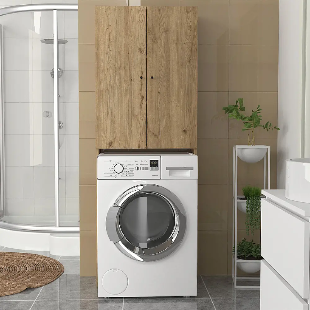 Έπιπλο πλυντηρίου Romme Megapap χρώμα sepet oak 65x27,1x180εκ. Έπιπλο πλυντηρίου Romme Megapap χρώμα sepet oak 65x27,1x180εκ.