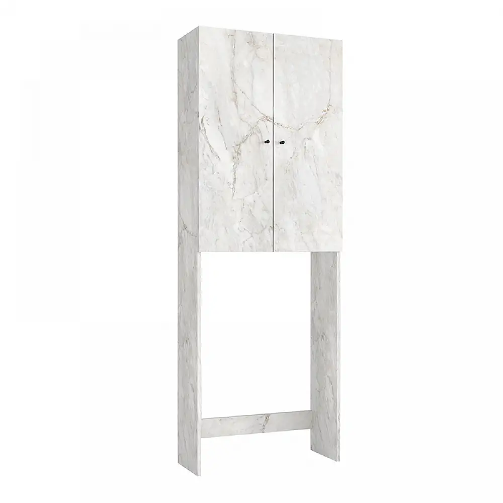 Έπιπλο πλυντηρίου Romme Megapap χρώμα λευκό εφέ μαρμάρου 65x27,1x180εκ. | GP042-0254,4