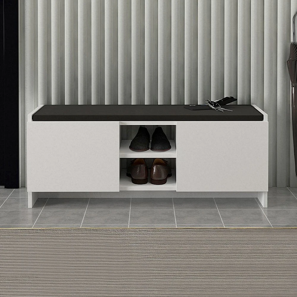 Παπουτσοθήκη Verly Megapap χρώμα λευκό 110x33,2x43εκ. Παπουτσοθήκη Verly Megapap χρώμα λευκό 110x33,2x43εκ.