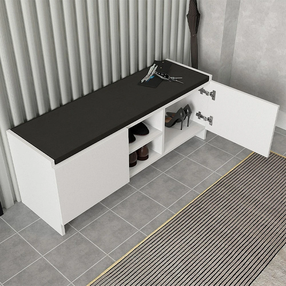 Παπουτσοθήκη Verly Megapap χρώμα λευκό 110x33,2x43εκ. Παπουτσοθήκη Verly Megapap χρώμα λευκό 110x33,2x43εκ.