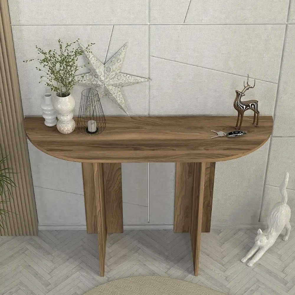 Κονσόλα Cortado Megapap χρώμα καρυδί 120x35x75εκ. | GP042-0259,1