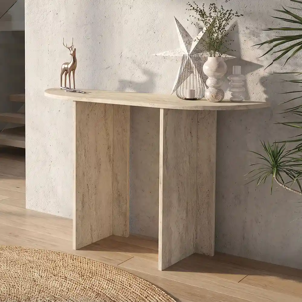 Κονσόλα Cortado Megapap χρώμα travertine 120x35x75εκ. | GP042-0259,3