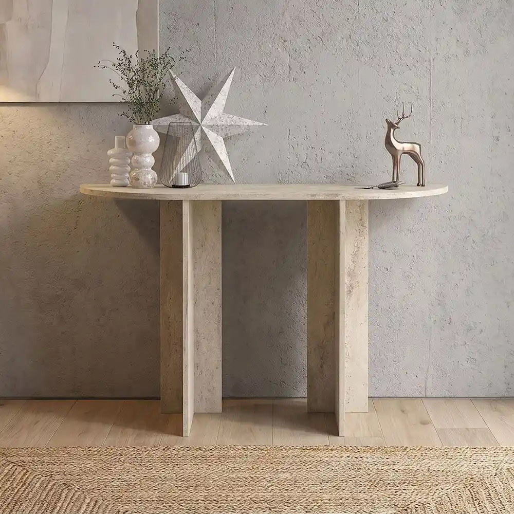 Κονσόλα Cortado Megapap χρώμα travertine 120x35x75εκ. | GP042-0259,3