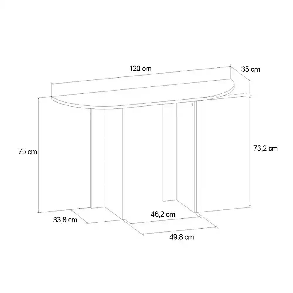 Κονσόλα Cortado Megapap χρώμα travertine 120x35x75εκ. | GP042-0259,3