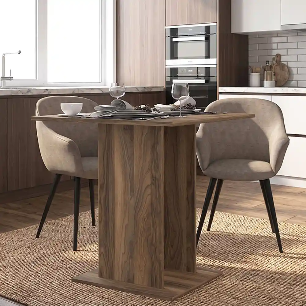 Τραπέζι Allos Megapap χρώμα καρυδί 75x75x77εκ. | GP042-0263,3