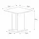 Τραπέζι Allos Megapap χρώμα καρυδί 75x75x77εκ. | GP042-0263,3