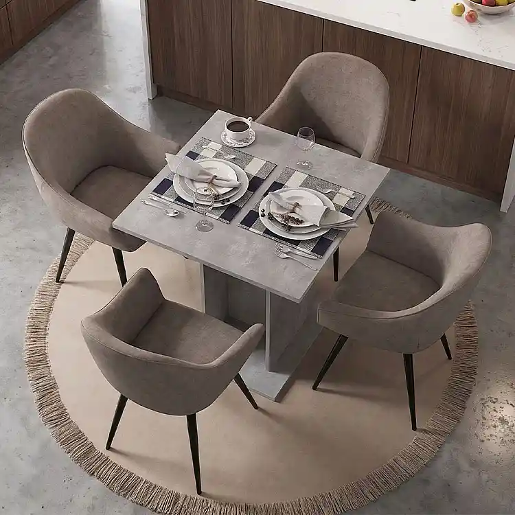 Τραπέζι Allos Megapap χρώμα γκρι σκυροδέματος 75x75x77εκ. | GP042-0263,4