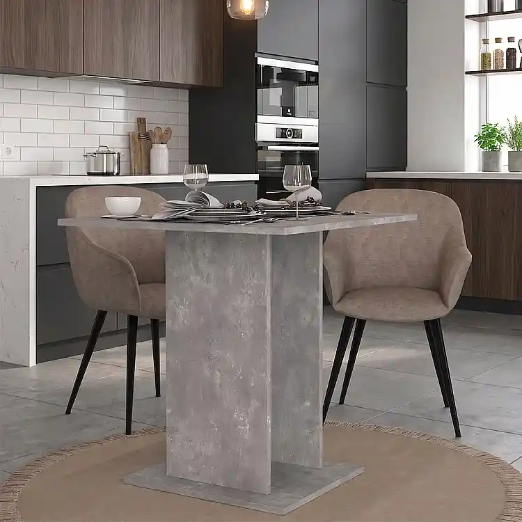 Τραπέζι Allos Megapap χρώμα γκρι σκυροδέματος 75x75x77εκ. | GP042-0263,4
