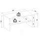 Τραπεζάκι σαλονιού Eleva Megapap χρώμα sapphire oak 90x44,6x46,4εκ. - GP042-0264,1