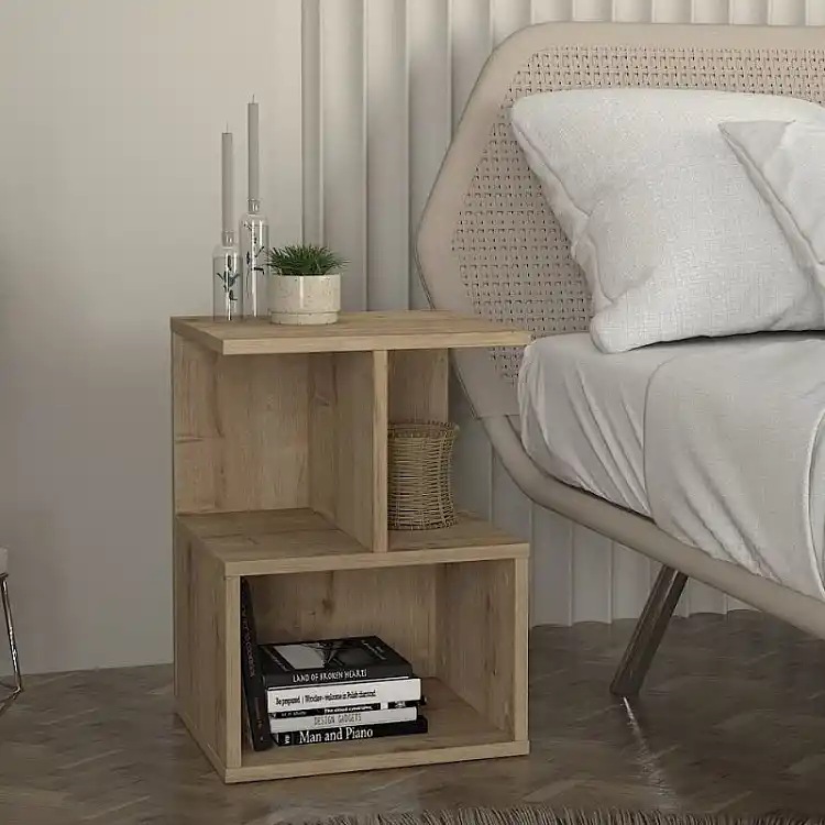 Κομοδίνο - Τραπεζάκι βοηθητικό Entiero Megapap χρώμα sapphire oak 39,8x35x54,6εκ. | GP042-0270,1