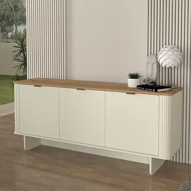 Μπουφές Bohema Megapap χρώμα ivory - sepet oak 180x47x76,6εκ. | GP042-0281,1