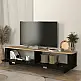 Έπιπλο τηλεόρασης Bohema Megapap χρώμα μαύρο - sepet oak 180x47x45,6εκ. | GP042-0283,2
