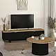 Έπιπλο τηλεόρασης Bohema Megapap χρώμα μαύρο - sepet oak 180x47x45,6εκ. | GP042-0283,2
