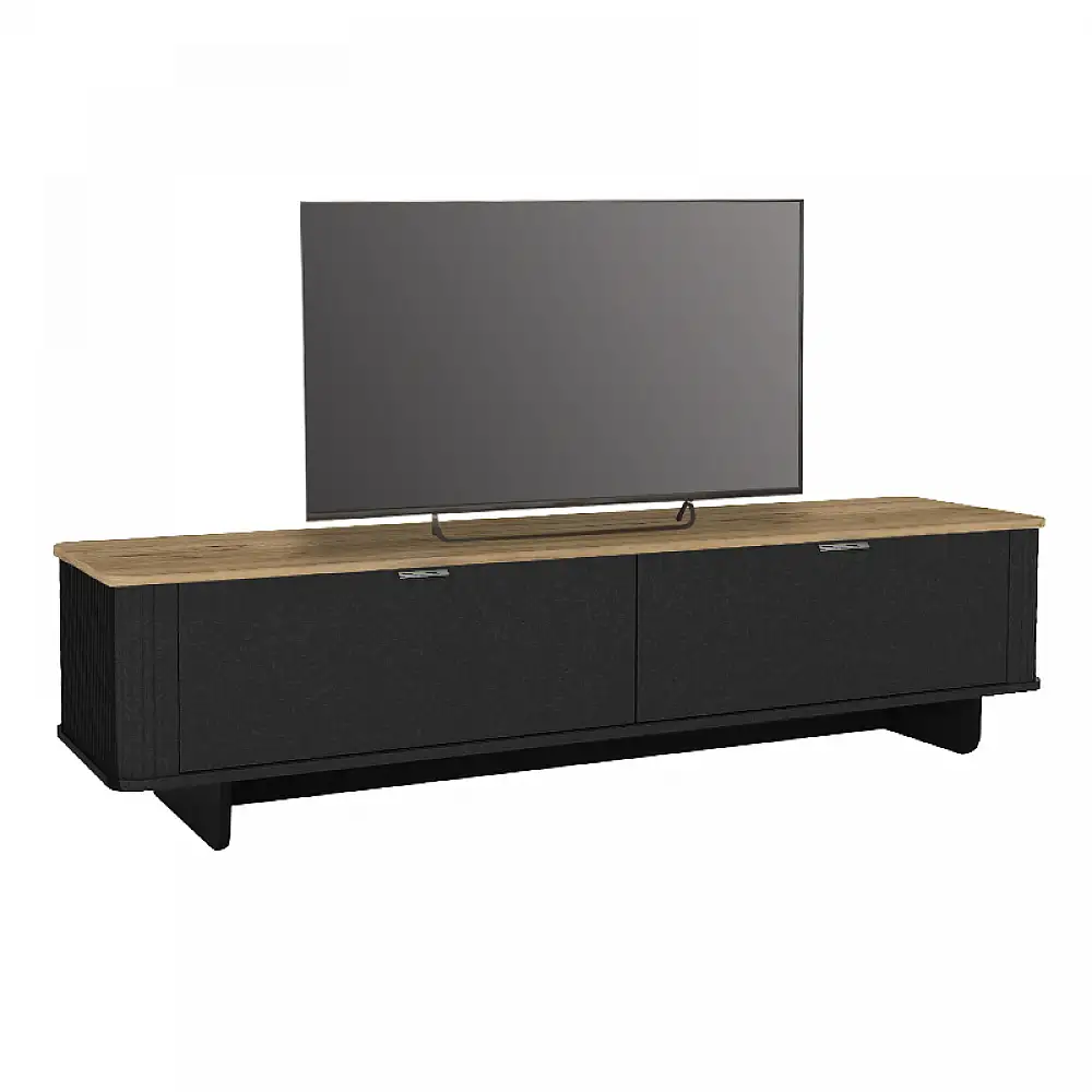 Έπιπλο τηλεόρασης Bohema Megapap χρώμα μαύρο - sepet oak 180x47x45,6εκ. | GP042-0283,2