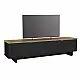 Έπιπλο τηλεόρασης Bohema Megapap χρώμα μαύρο - sepet oak 180x47x45,6εκ. | GP042-0283,2