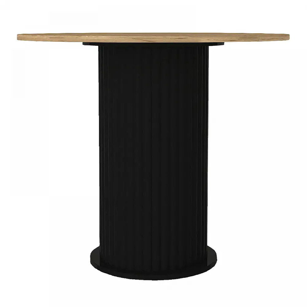 Τραπέζι Bohema Megapap χρώμα μαύρο - sepet oak Ø90x77,7εκ. | GP042-0285,2