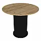 Τραπέζι Bohema Megapap χρώμα μαύρο - sepet oak Ø90x77,7εκ. | GP042-0285,2