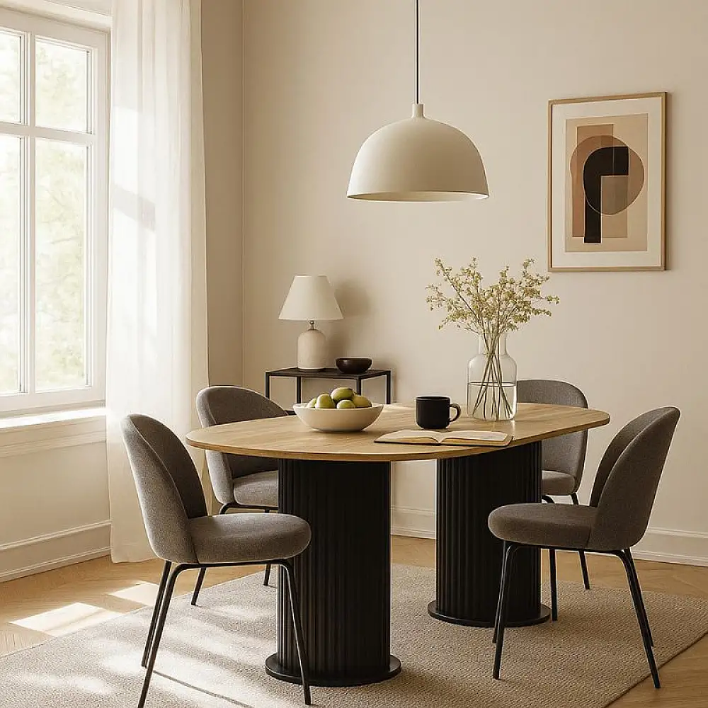 Τραπέζι Bohema Megapap χρώμα μαύρο - sepet oak 180x90x77,7εκ. | GP042-0286,2