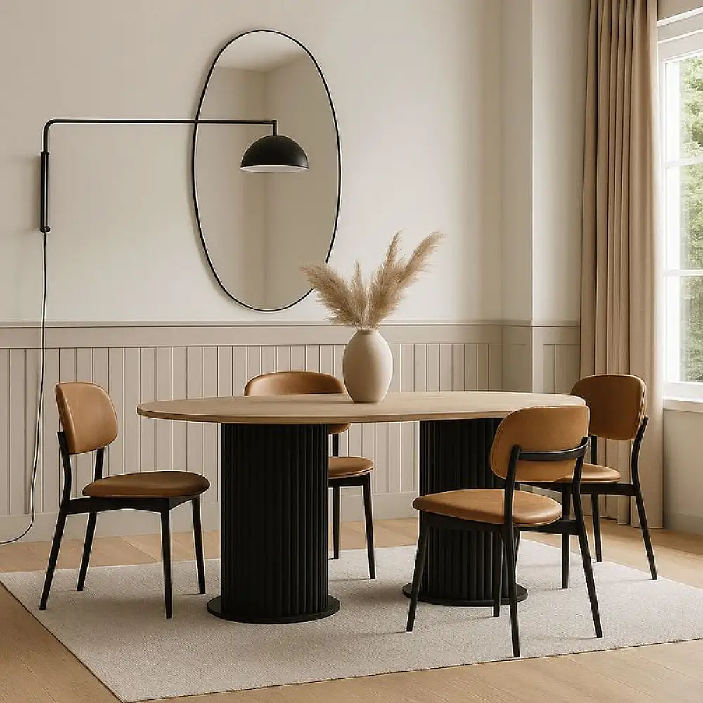 Τραπέζι Bohema Megapap χρώμα μαύρο - sepet oak 180x90x77,7εκ. | GP042-0286,2