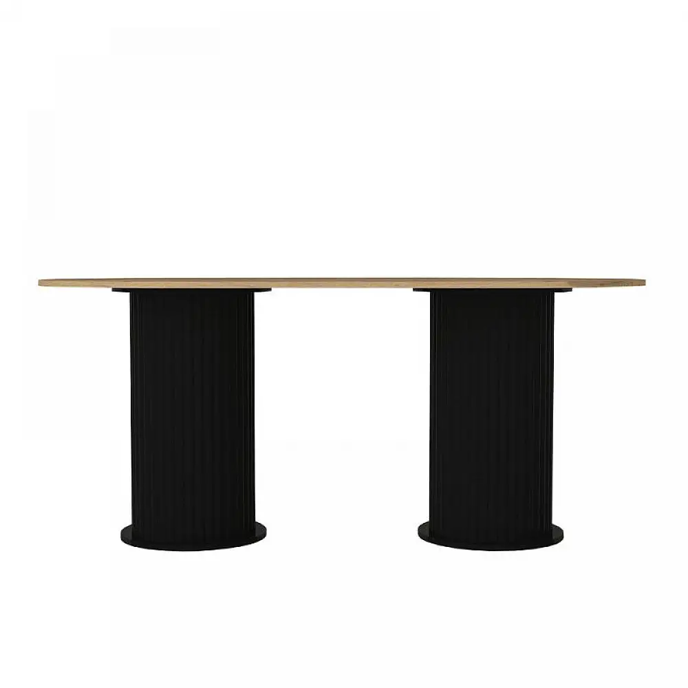 Τραπέζι Bohema Megapap χρώμα μαύρο - sepet oak 180x90x77,7εκ. | GP042-0286,2