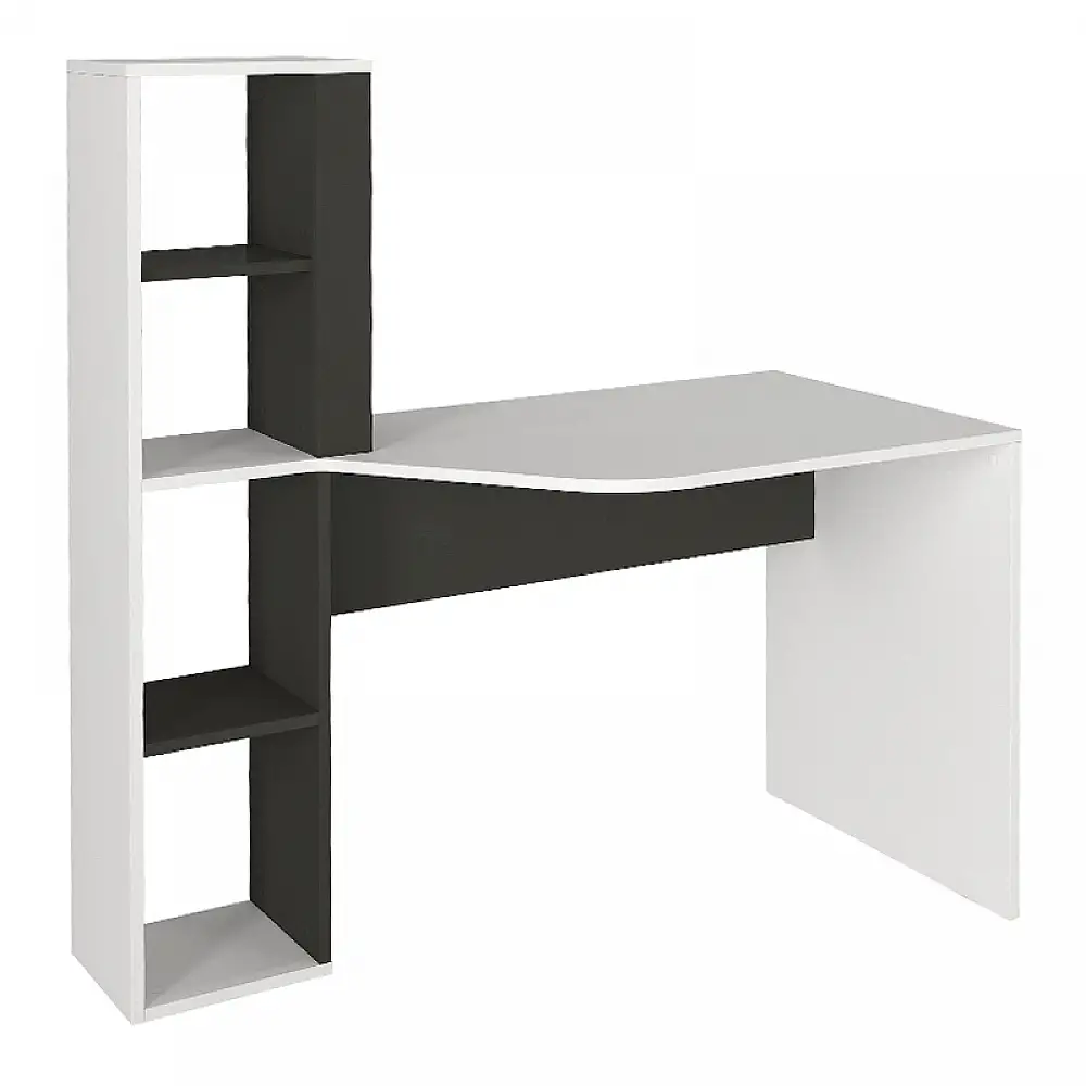 Γραφείο εργασίας Gemini Megapap χρώμα ανθρακί - λευκό 121,8x59,6x131,8εκ. | GP042-0313,1