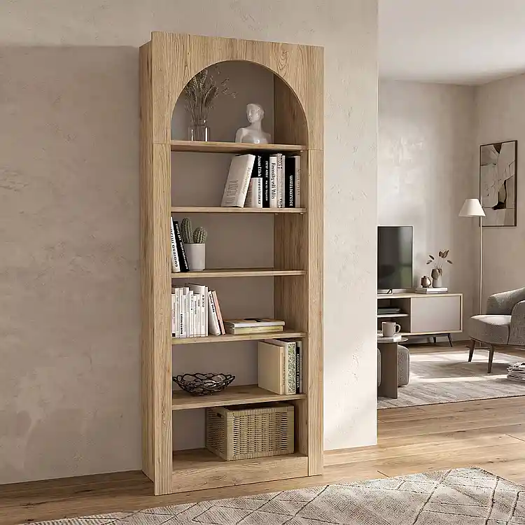 Βιβλιοθήκη Voila Megapap χρώμα sepet oak 74x35x180εκ. | GP042-0314,2
