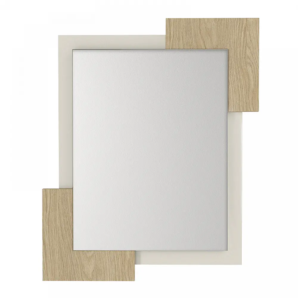Καθρέπτης τοίχου Selinos Μegapap χρώμα sandstone - rota oak 65x2,2x85εκ. - GP042-0315,1