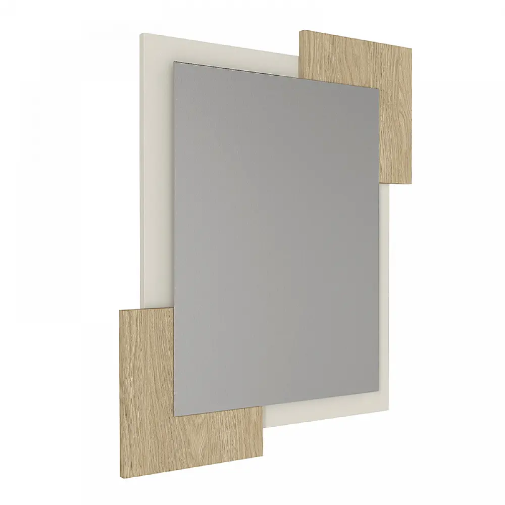 Καθρέπτης τοίχου Selinos Μegapap χρώμα sandstone - rota oak 65x2,2x85εκ. - GP042-0315,1