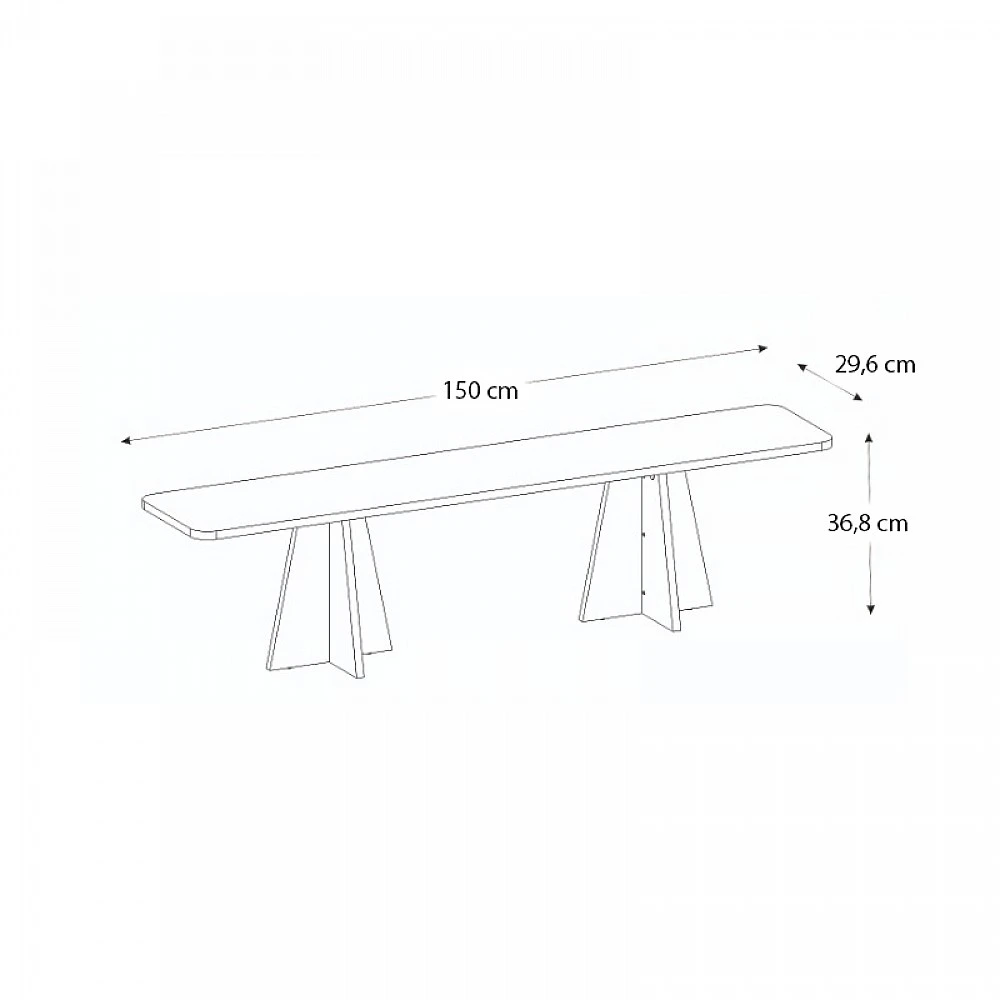 Έπιπλο τηλεόρασης Sugar Megapap χρώμα λευκό 150x29,6x36,8εκ. Έπιπλο τηλεόρασης Sugar Megapap χρώμα λευκό 150x29,6x36,8εκ.